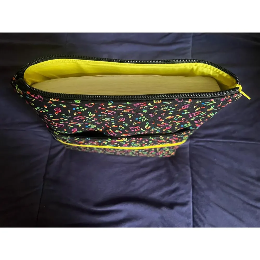 NWOT Large Book Sleeve & Corner Bookmark, Dual Pockets